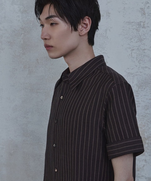 Stripe Roll-Up Short Sleeve Shirt — gallery 451