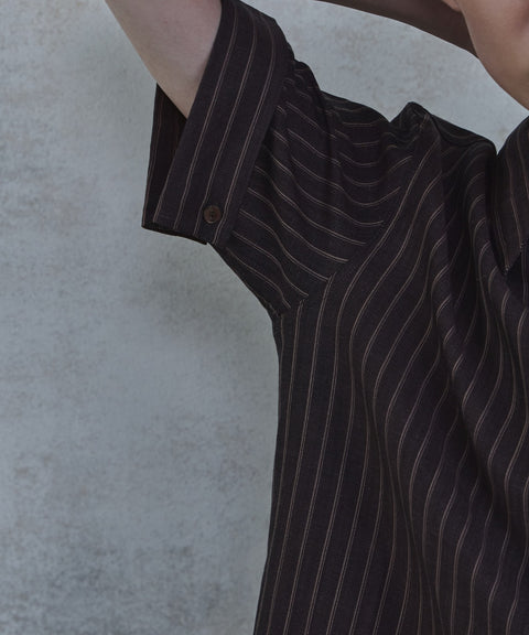 Stripe Roll-Up Short Sleeve Shirt — gallery 453