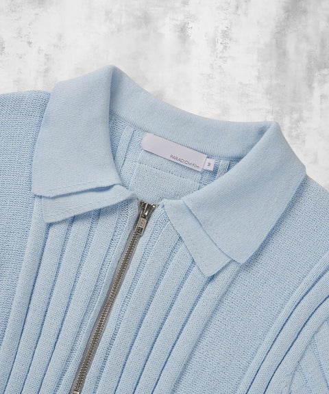 Double Collar Half-Zip Knit — gallery 587