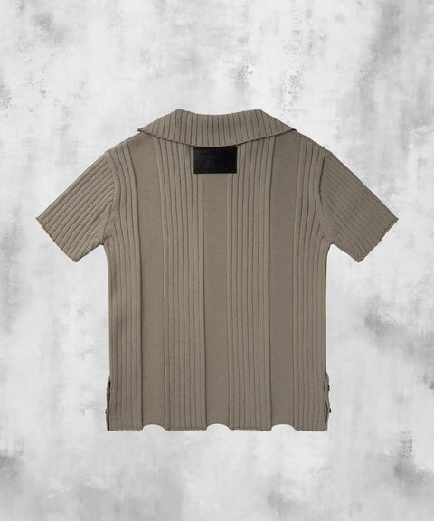 Fold-In Collar V-Neck Knit — gallery 639