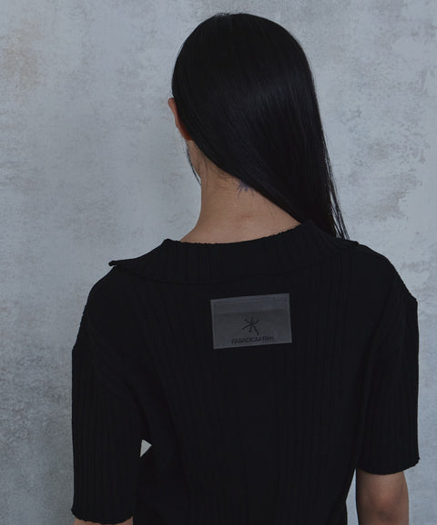 Fold-In Collar V-Neck Knit — gallery 661