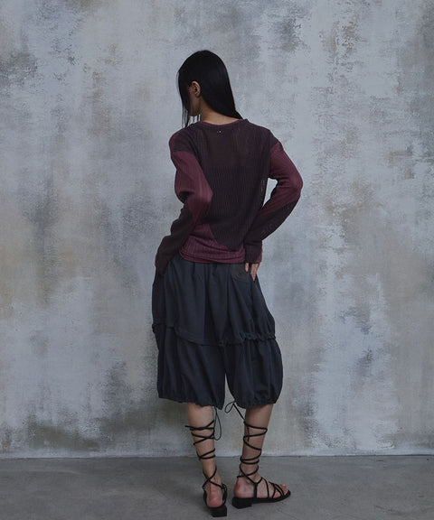 Waved Panel Long Sleeve T-Shirt — gallery 689