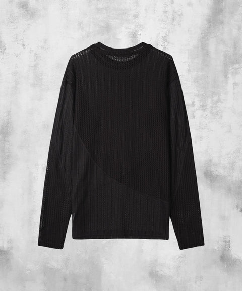 Waved Panel Long Sleeve T-Shirt — gallery 718
