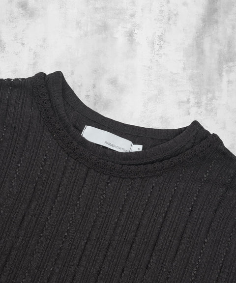 Waved Panel Long Sleeve T-Shirt — gallery 719