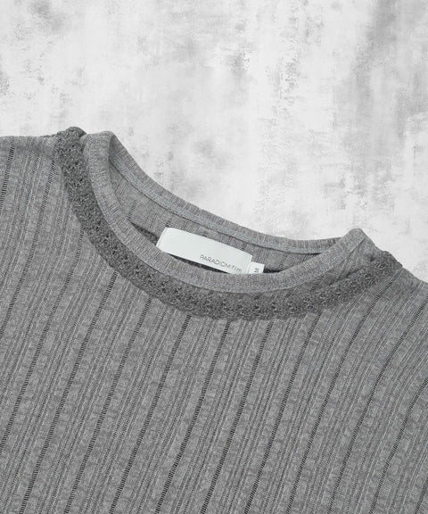 Waved Panel Long Sleeve T-Shirt — gallery 735
