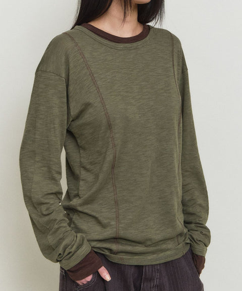 Double Layer Modal Long Sleeve T-Shirt — gallery 740