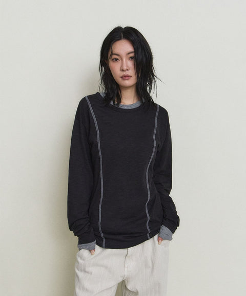 Double Layer Modal Long Sleeve T-Shirt — gallery 772
