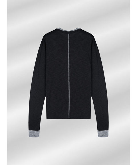 Double Layer Modal Long Sleeve T-Shirt — gallery 773
