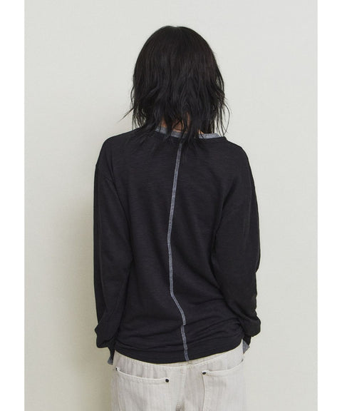 Double Layer Modal Long Sleeve T-Shirt — gallery 776