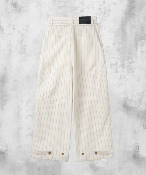 Linen Stripe Edge Pleat Trousers — gallery 793