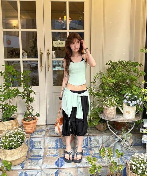 Gothic Balloon Fit Bermuda Shorts — snap 960