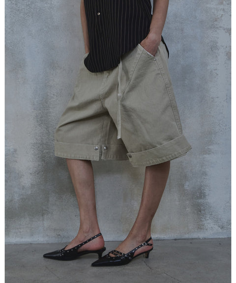 Triangle Bermuda Cotton Shorts — detail 1037