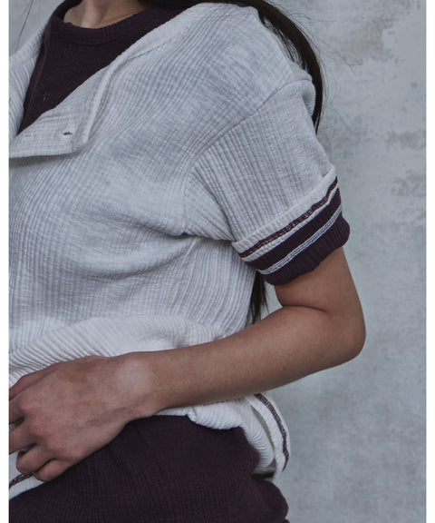 Slub Layered Henley Knit Top — detail 1061