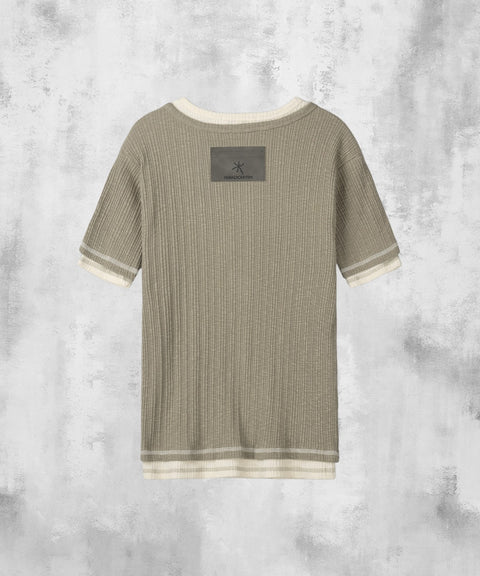 Slub Layered Henley Knit Top — gallery 1100