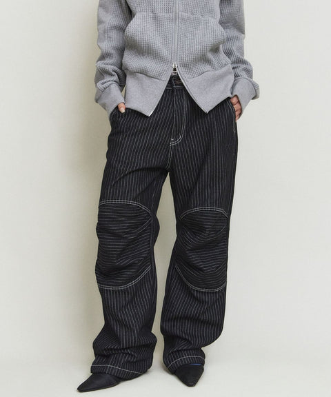 Denim Stripe Double Knee Pants — gallery 1108