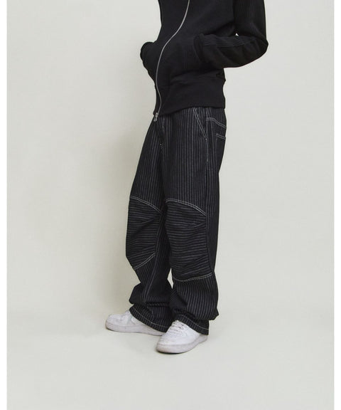 Denim Stripe Double Knee Pants — gallery 1117