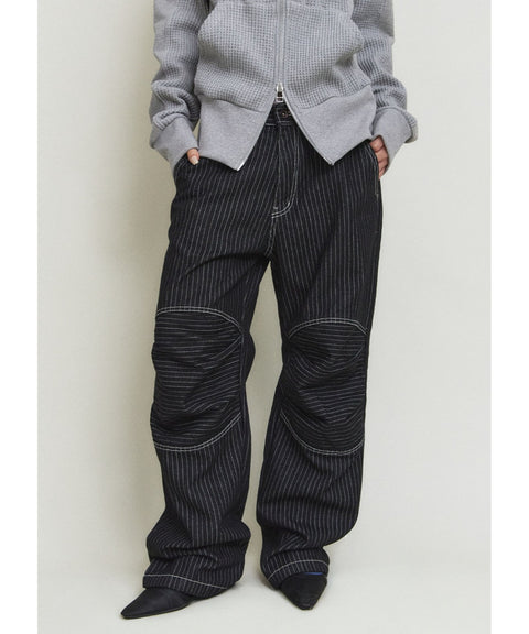 Denim Stripe Double Knee Pants — detail 1120