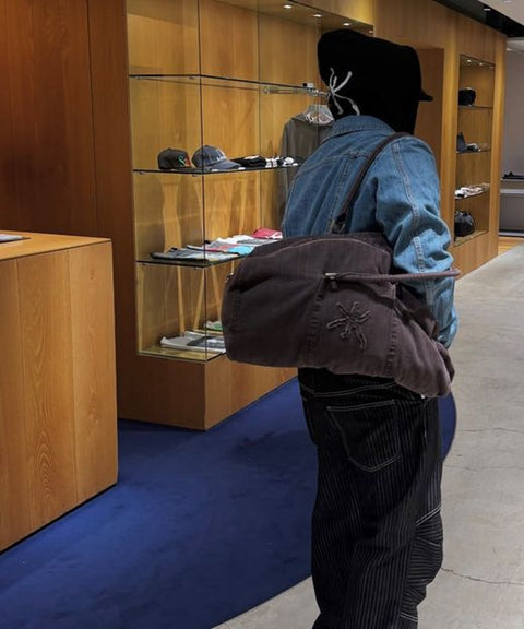 Denim Stripe Double Knee Pants — snap 1124