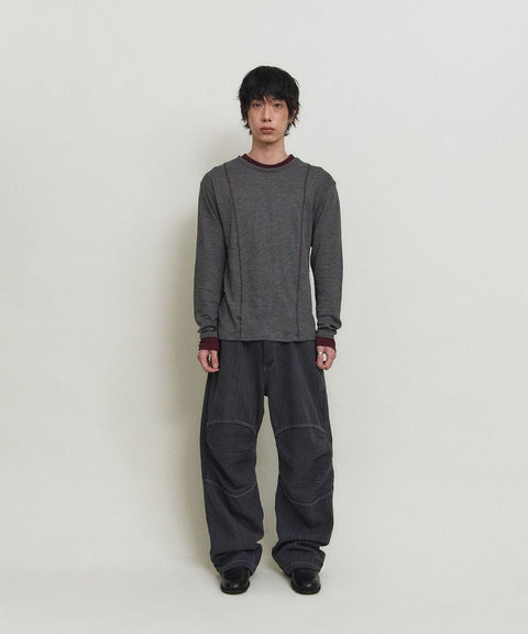 Dyed Herringbone Double Knee Pants — gallery 1130