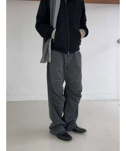 Dyed Herringbone Double Knee Pants — gallery 1132