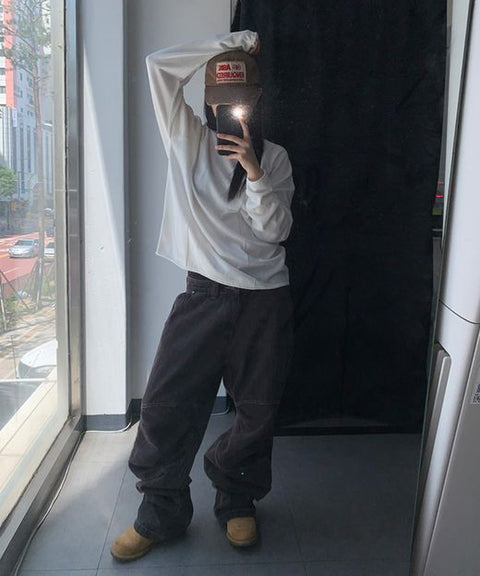 Dyed Herringbone Double Knee Pants — snap 1149