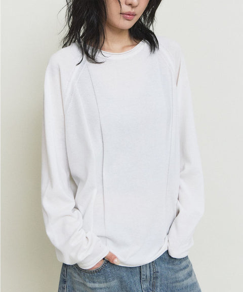 Bamboo Roll-Up Boat Neck Knit — gallery 1249