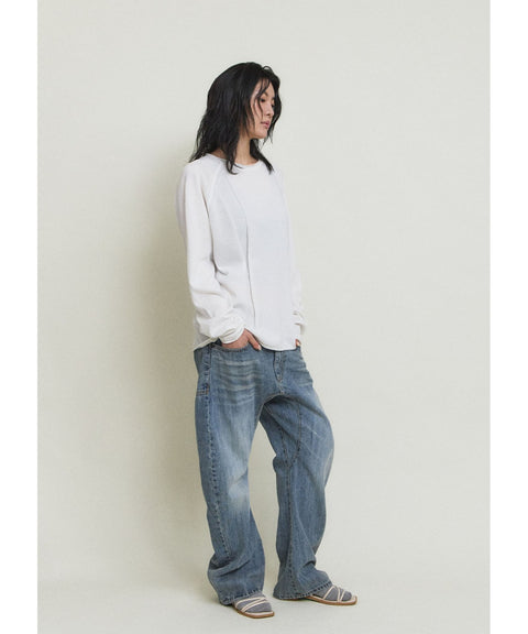 Bamboo Roll-Up Boat Neck Knit — detail 1266