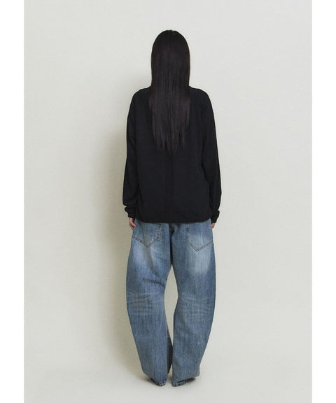 Bamboo Roll-Up Boat Neck Knit — gallery 1273