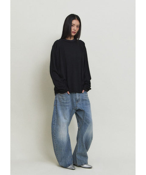 Bamboo Roll-Up Boat Neck Knit — detail 1282