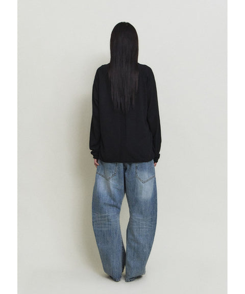 Bamboo Roll-Up Boat Neck Knit — detail 1283