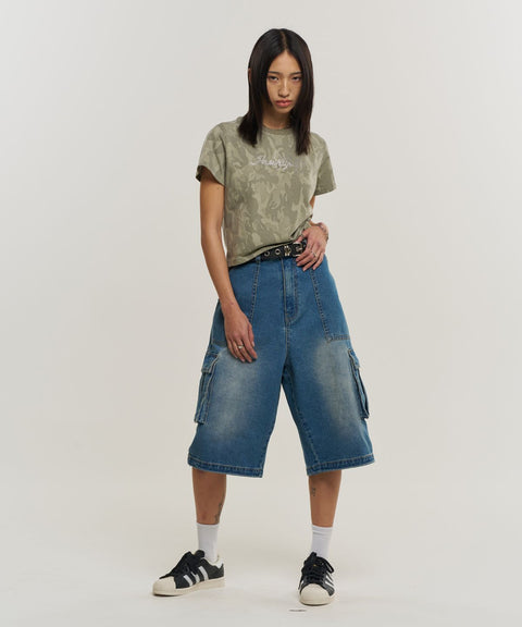 Cubic Heartfelt Cropped Short Sleeve T-Shirt
