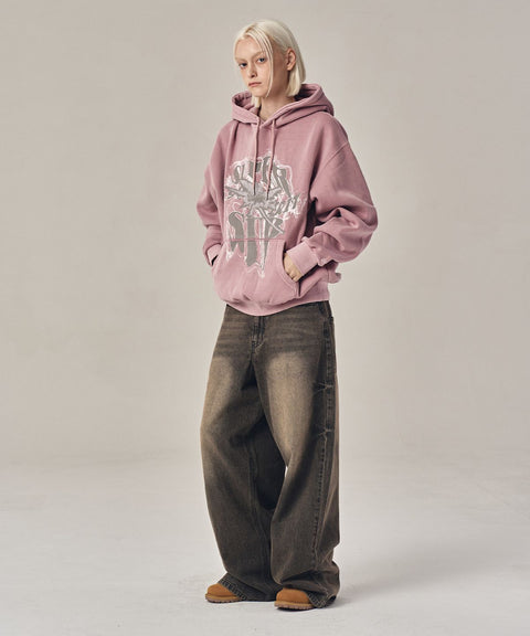 Wide Straight Washed Denim Pants