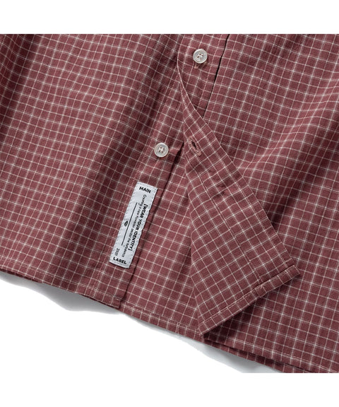 Unisex Cropped Check Short Sleeve Shirt