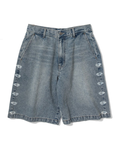 Swayver Side Print Denim Shorts