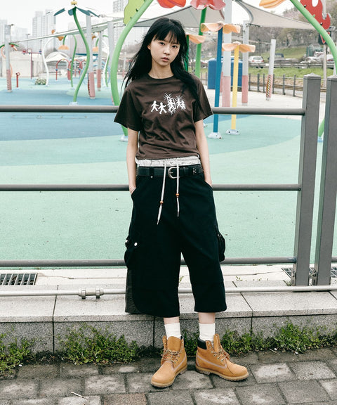 Thunderdoll Cropped Short Sleeve T-Shirt