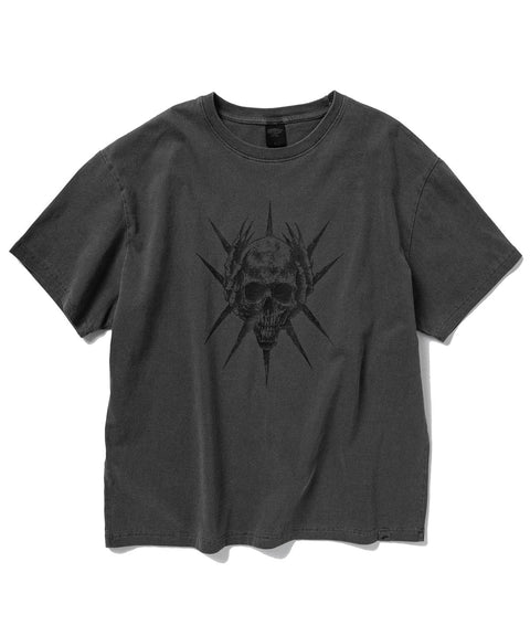 Spike Skull Cropped Short Sleeve T-Shirt