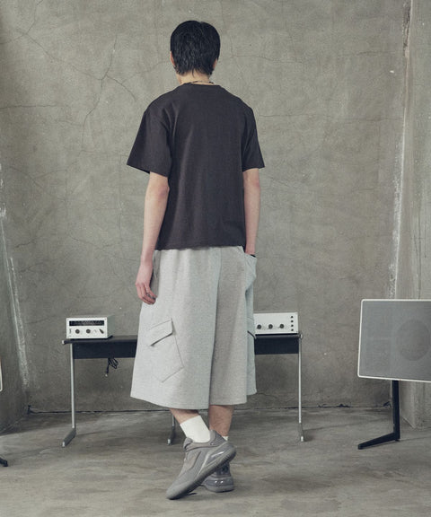 Slant Cargo Wide Bermuda Shorts