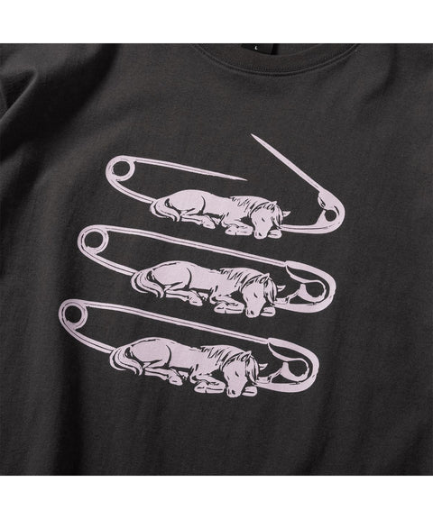 Horse Pin Cropped Short Sleeve T-Shirt