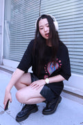 PAISLEY PRT. CUT-OUT 1/2 TEE - Styling