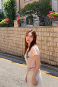 Check Two Star Applique T-Shirt