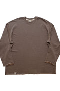 VINTAGE P. DYEING CUT-OUT BOX TEE - Brown