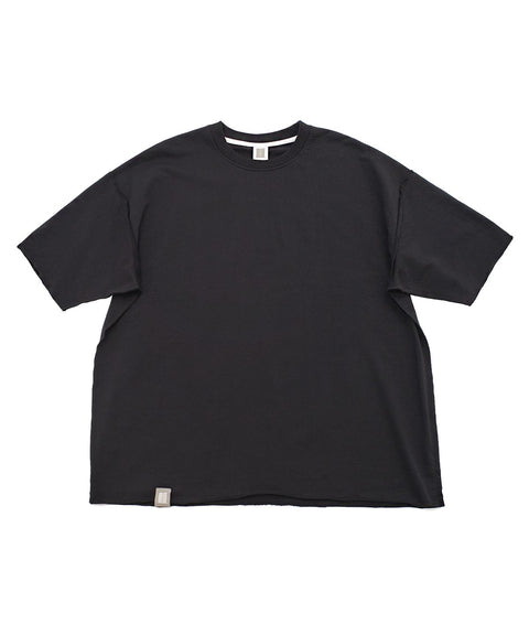 VINTAGE P. DYEING CUT-OUT BOX 1/2 TEE - Black