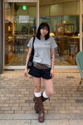 Flower Symbol Logo Cropped T-Shirt