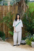 PIN-KNIT BALLOON PANTS - Gray