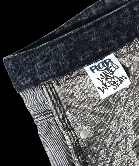Wavy Wide Baggy Denim