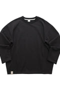 HEAVY-TERRY BALLOON SWEAT BOX TEE - Black
