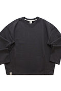 HEAVY-TERRY BALLOON SWEAT BOX TEE - Charcoal