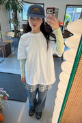 Flower Symbol Logo Oversized T-Shirt