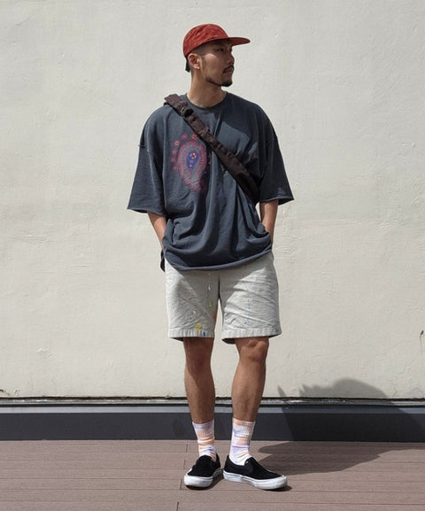 PAISLEY PRT. CUT-OUT 1/2 TEE - Styling