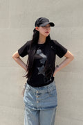 Cross Flower Stud T-Shirt